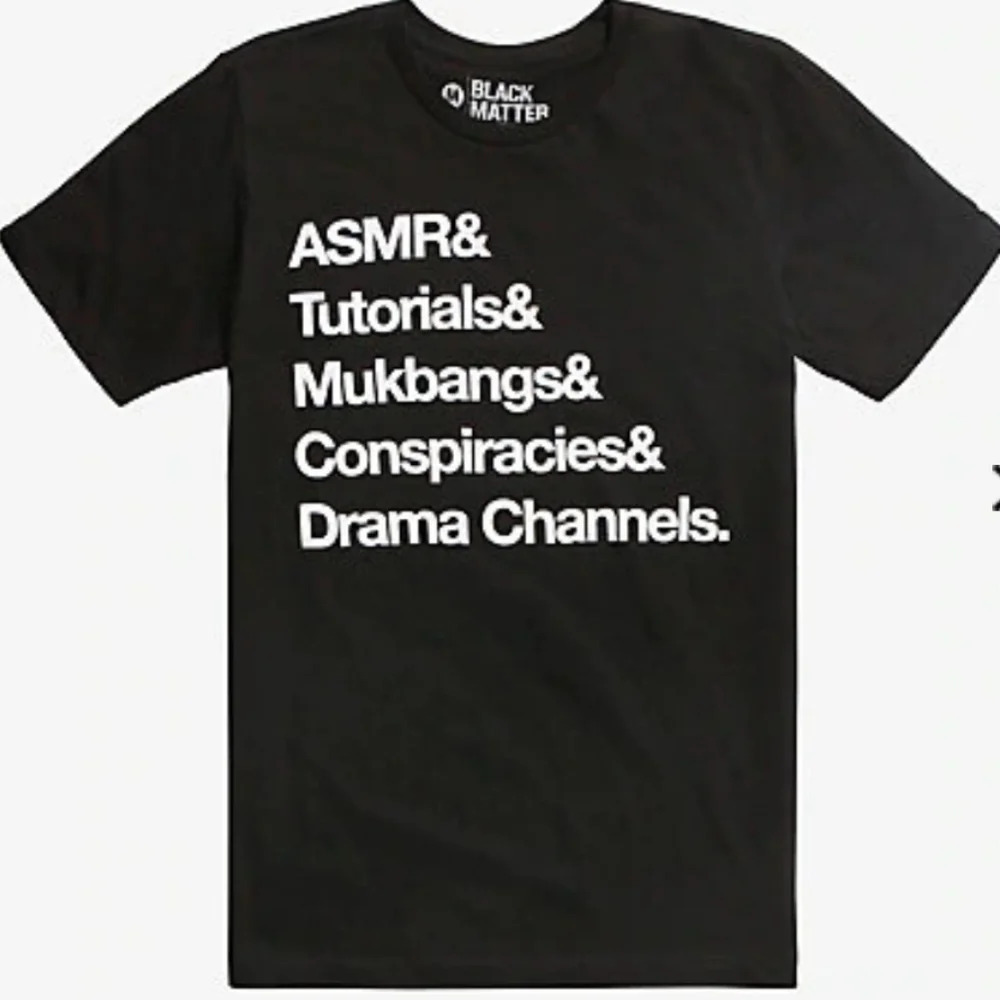Black Matter Internet Video Tee Shirt Top L